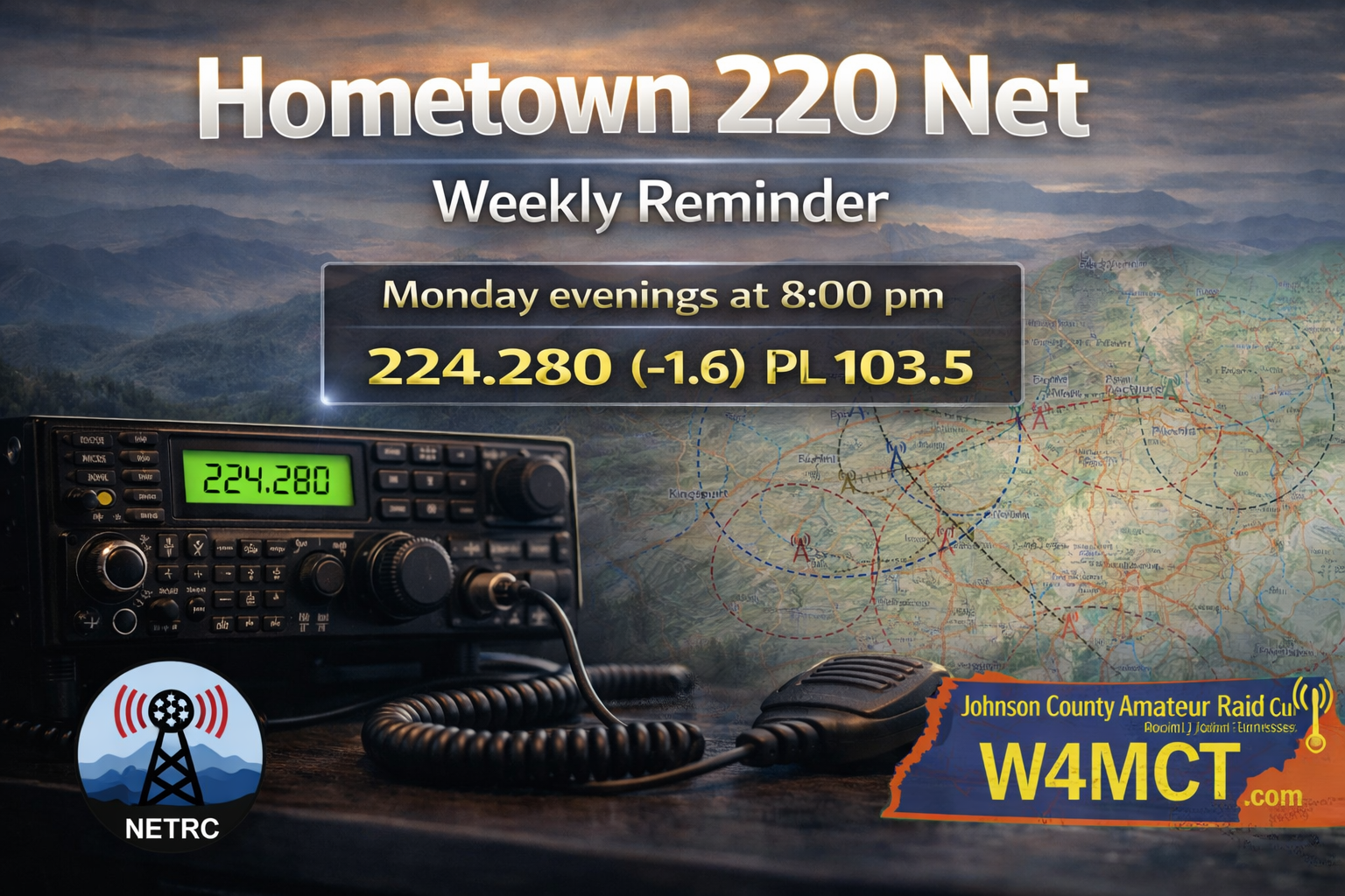 JCARC Hometown 220 Net Map